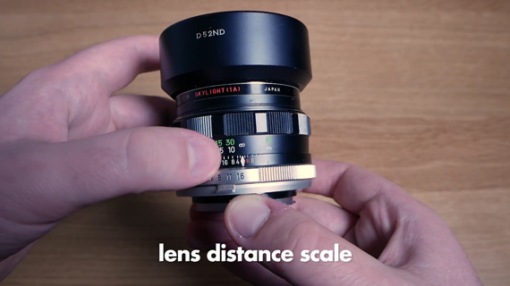 using distance scale for hyperfocal distance