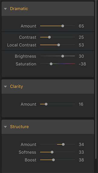 preset adjustments