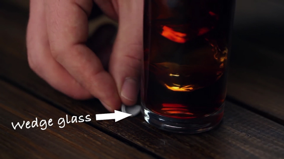 fixing tilted glass in food photography