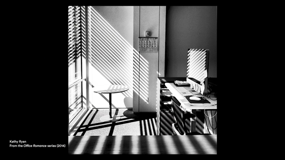 abstract office black and white photo