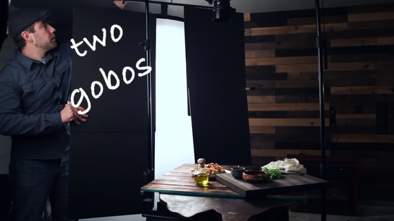 using gobo in food photography