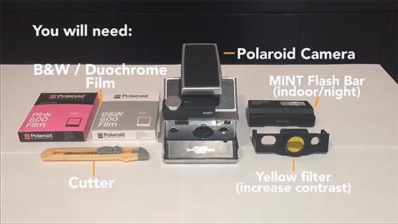 materials or making a polaroid transparency