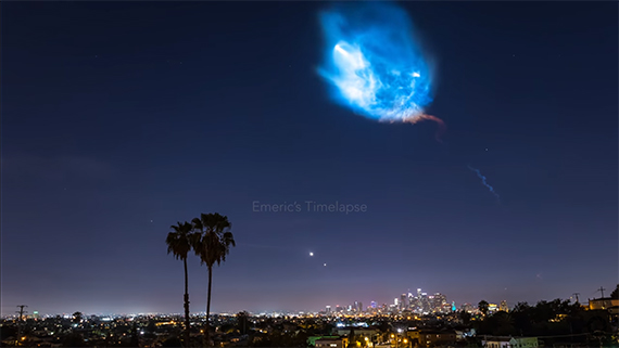 rocket launch light show