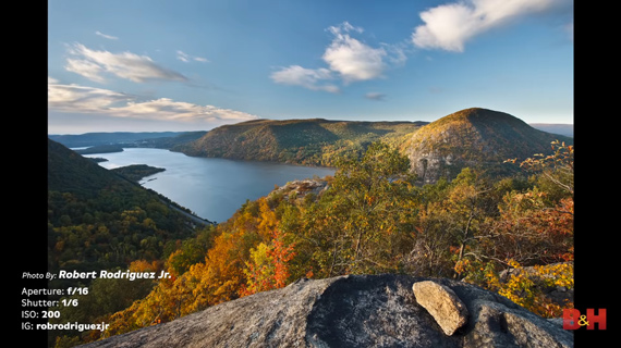 landscape image with greater depth of field