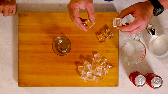 fake ice beverage photography