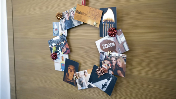 Making a photo wreath