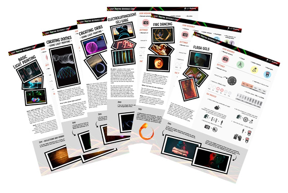 light painting reference cards