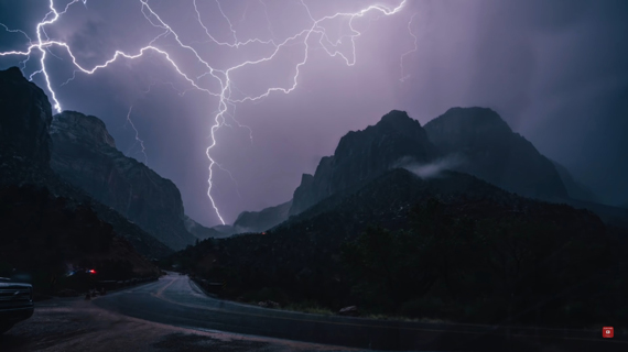 dramatic lightning