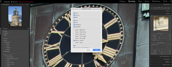 Lightroom's classic presets