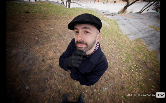 distorted portrait with wide angle lens