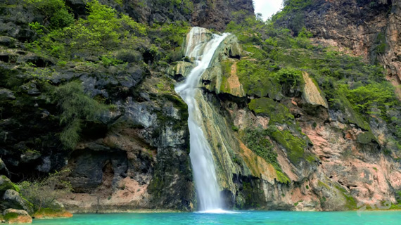 oman travel timelapse waterfall