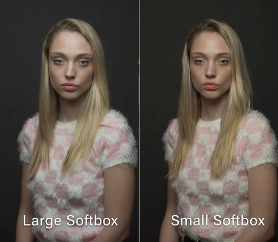 large vs small softbox