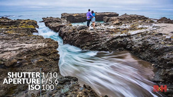 silky water effect using long exposure