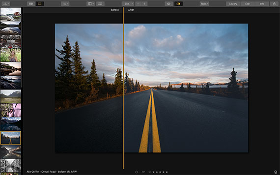 luminar lut before after