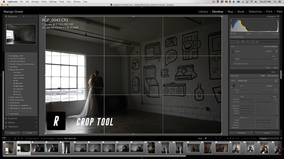 crop tool in Lightroom