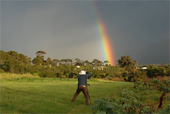 rainbow with polarizing filter