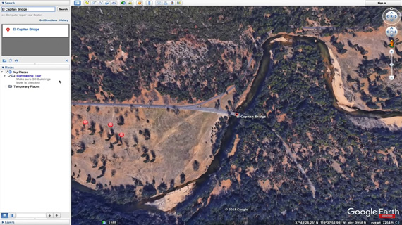 Google Earth for landscape photography preparation