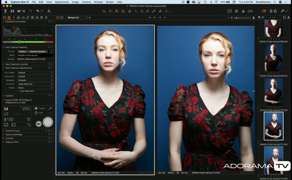 butterfly lighting with and without reflector comparison