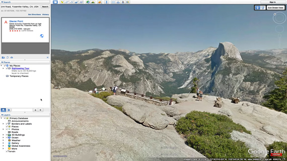 Google Earth to scout photography location