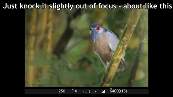 defocusing the lens