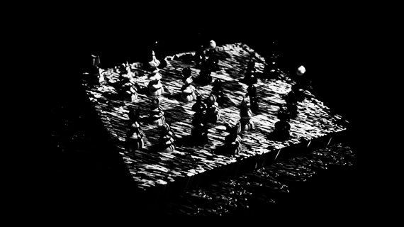 laser scanning a chess board