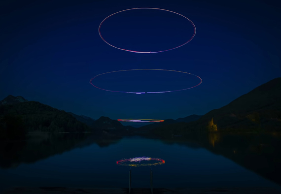 light painting using a drone