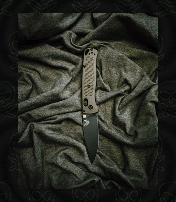 knife with a t-shirt for background