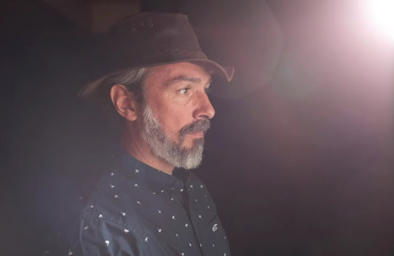 portrait with a hat as a prop