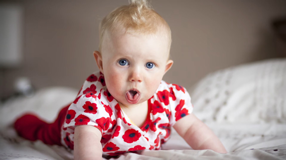 image of baby photographed at eye level