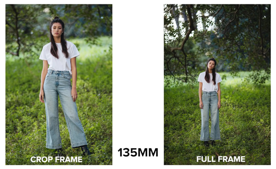 135mm apsc vs full frame