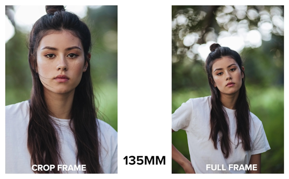 135mm apsc vs full frame