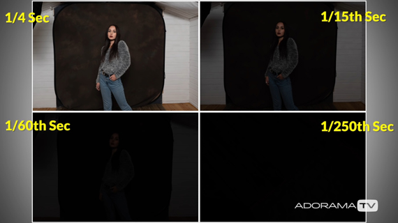 portraits at different shutter speed