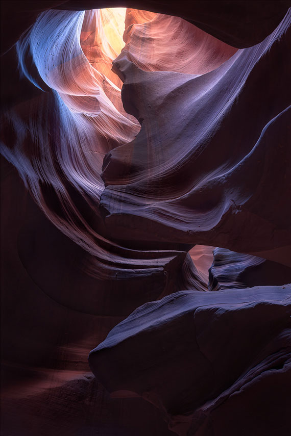 creative slot canyon composition