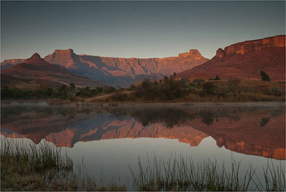 morning reflection in dam