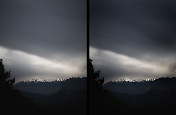 low key photo before and after post processing