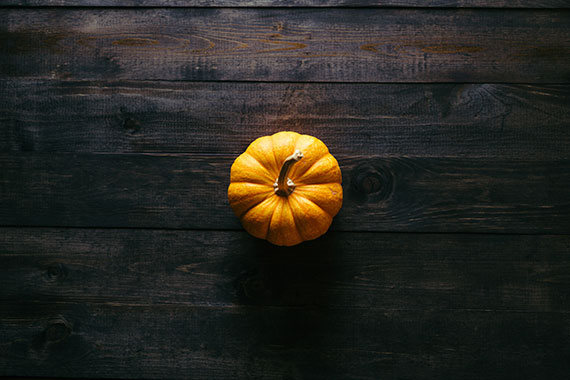 minimalist pumpkin photo with dark background