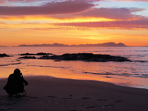 photography teacher's photo of a sunset on a beach