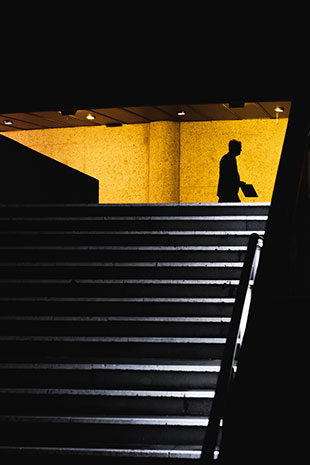 lines on stairs create more depth