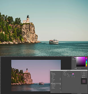 how to color wash lighthouse photos