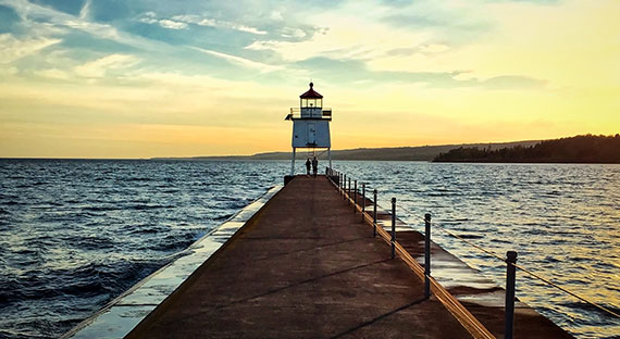 golden hour lighthouse