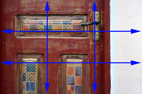 photographing door as rule of thirds