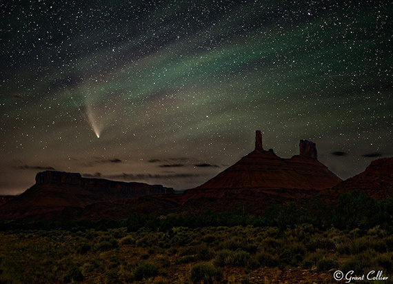 how to photograph comets at night