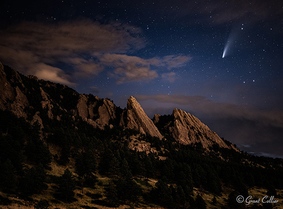 comet photography with foreground