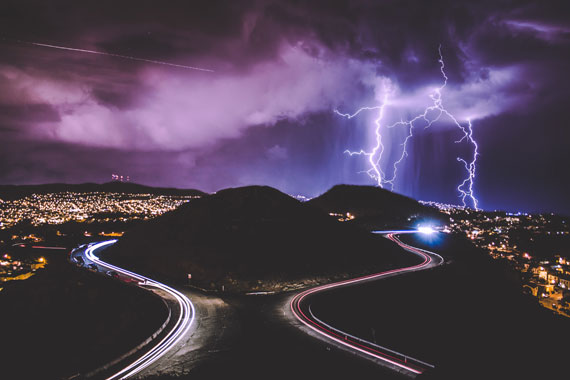 lightning with traffic