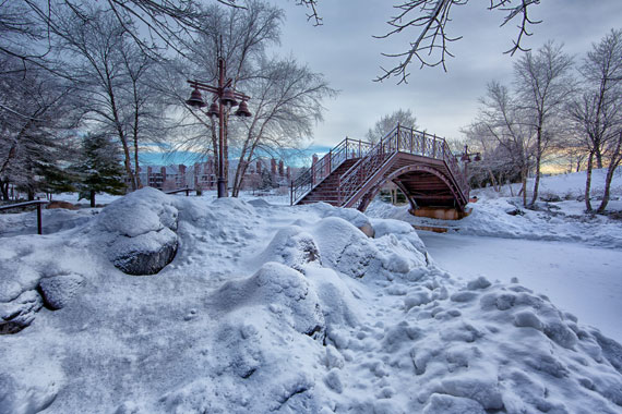 snow landscape composition