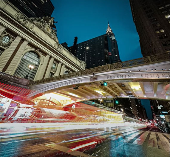 urban light trails