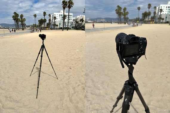 travel tripod setup