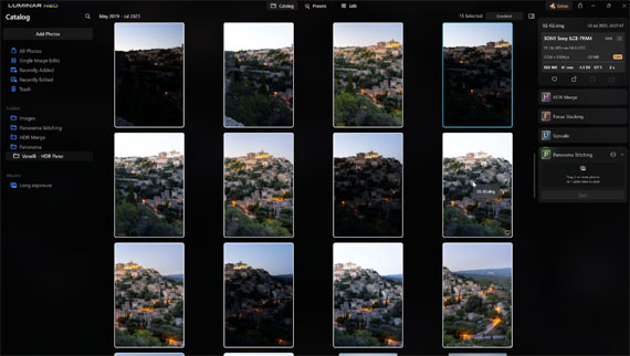 selecting images