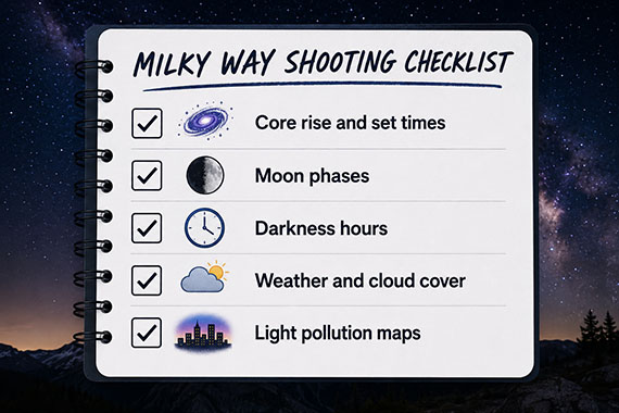 milky way checklist
