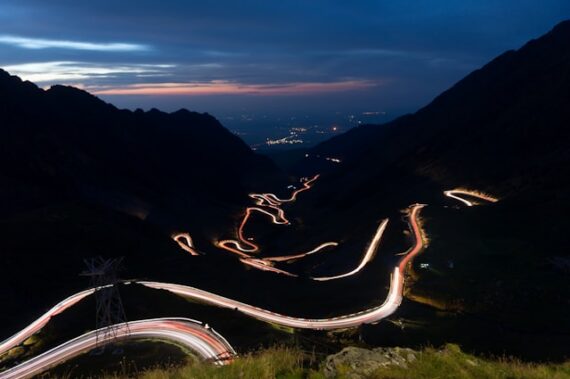 leading line light trails